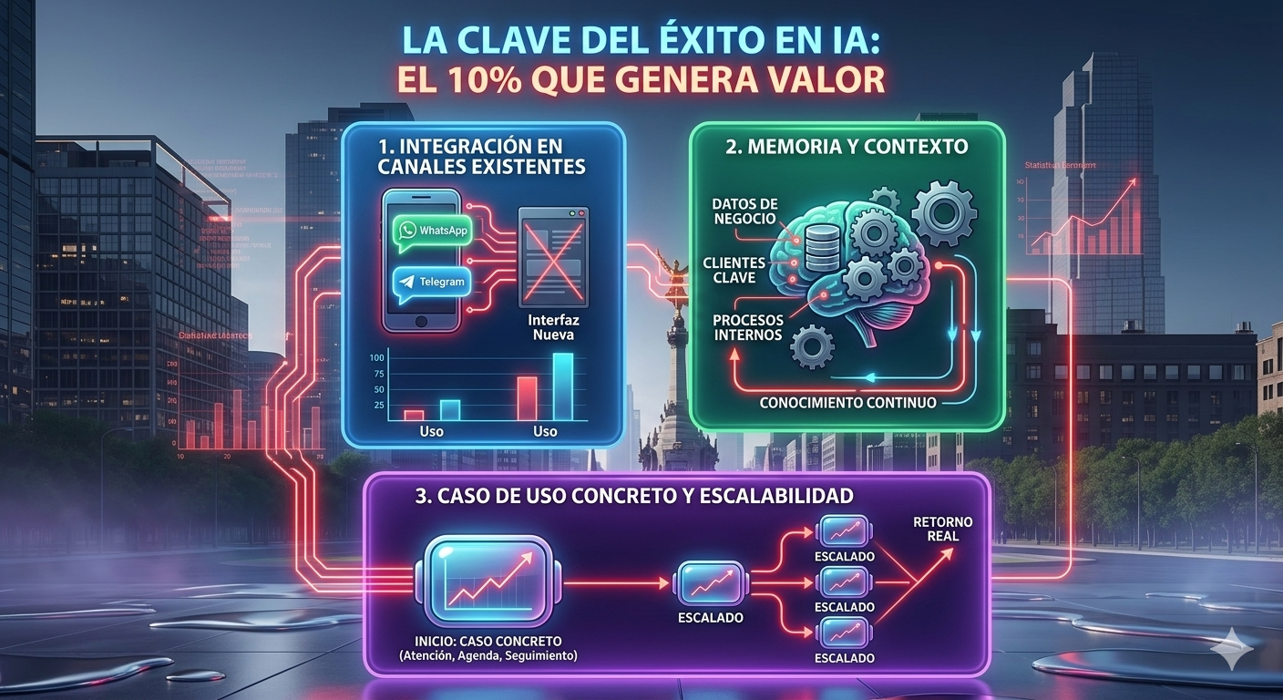 El 10% que sí genera valor con IA en México